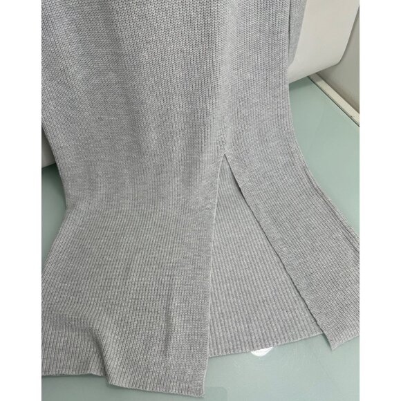 Abound Womens Midi Knit Sweater Dress Turtleneck Small S Gray Side Slit New NWT - Picture 11 of 12